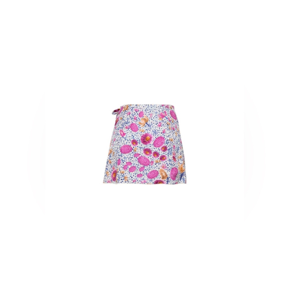 AGUA by AGUA BENDITA Luna Capullo Wrap Mini Skirt Size M/L NEW - Picture 7 of 8